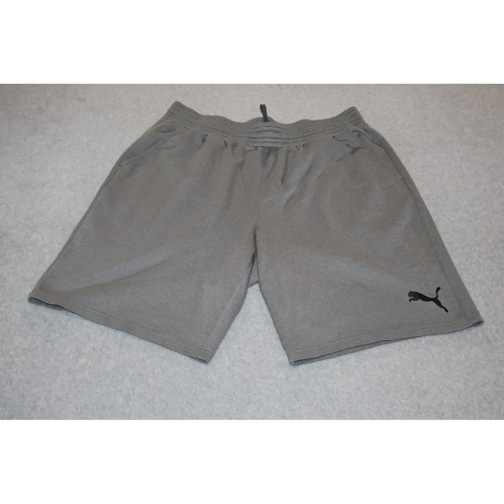 Puma Workout Shorts Mens XL Gray Athletic Gym Basketball Training W Pockets